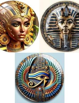 3 Ägyptische Kühlschrankmagnete, 6-8 cm, aus meiner Sammlung - Darmstadt Eberstadt