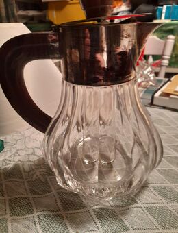 WMF Schenkkanne aus Glas, 1930er-1950er Jahre, 835er Silber, W. Binde - Regen