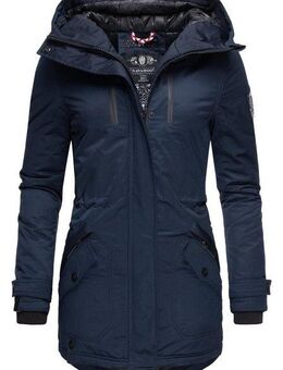 Navahoo Wintermantel Avrille II sportlicher Damen Winter Kurzmantel mit großer Kapuze