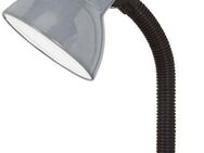 EGLO Tischleuchte BASIC, Ein-/Ausschalter, Leuchtmittel wechselbar, ohne Leuchtmittel, silber / Ø12,5 x H30 cm / exkl. 1 x E27 (je max. 40W) / Wippschalter