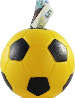 HMF Spardose Fußball Lederoptik Ø15cm gelb/weiß - Birkenfeld (Baden-Württemberg)