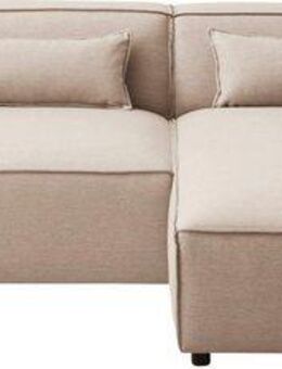 LeGer Home by Lena Gercke Ecksofa PIARA XXL, Big-Sofa in Cord oder Leinenoptik, L-Form, mit Kedernaht, wahlweise Ottomane rechts/links, schwarze Füße, extra tiefe Sitzfläche