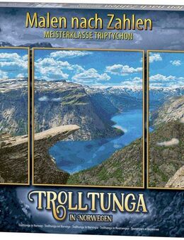 Schipper Malen nach Zahlen Meisterklasse Triptychon, Trolltunga in Norwegen, Made in Germany