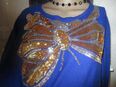 Abendkleidung NEU mit ETIKETTEN * Ausgefallen * edel * Cahsmeré Wolle * Glitzer- Pailletten * Mini- KLEID oder Long- PULLOVER "Best Emilie" Gr. 36- 38, 40/ S- M * royal- königs- mittel- blau * silber und gold * in 88499