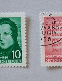 DDR 1956 100. Todestag Robert Schumann komplett gestempelt - Görlitz