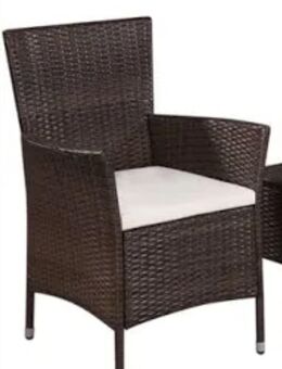Rattan 2 Gartensessel mit kleinem Tisch braun - Neunkirchen-Seelscheid