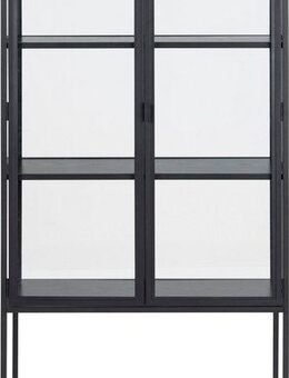 ACTONA GROUP Glasvitrine mit Glastüren und Metallrahmen, 3 Einlegeböden, B: 77 x H: 150 cm