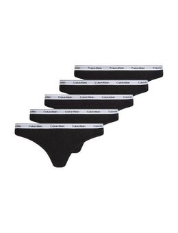 Calvin Klein Underwear String 5 PACK THONG (LOW-RISE) (Packung, 5-St., 5er-Pack) mit Logobund