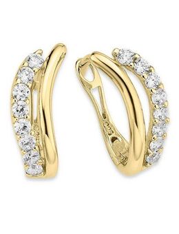 Bruno Banani Paar Creolen Schmuck Geschenk Silber 925 Ohrschmuck Ohrringe, mit Zirkonia (synth)