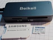 USB 3.0 Typ C - OTG - Beikell Dual, MicroSD & SD Laufwerke, Samsung EVOPlus - MicroSDXC 64GB, inklusive SD Adapter - mit einer Datenübertragung von bis zu 130MB/s - Fürth