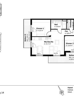 Ihr neues Zuhause in Oberhaching - 3-Zimmer Wohnung mit zwei Balkonen! - Oberhaching