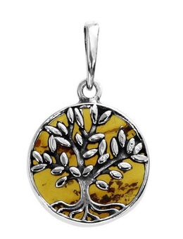 OSTSEE-SCHMUCK Kettenanhänger Ostsee-Schmuck Anhänger Lebensbaum 17 mm (1-tlg)