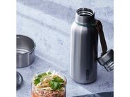 black+blum Isolierflasche Insulated Bottle, Edelstahl, Tragschlaufe aus Kunstleder, 500 ml