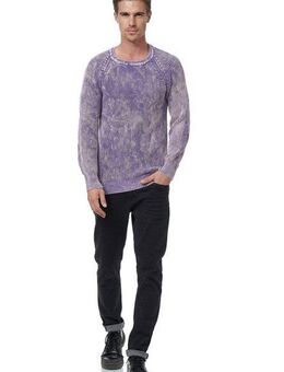 Rusty Neal Strickpullover im dezenten Batik-Design