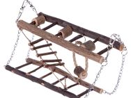 Hängebrücke aus Naturholz - L 27 x B 17 x H 7 cm