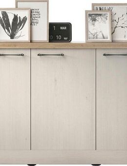 Home affaire Sideboard Country Breite 164 cm, Kommode mit 3 Türen, Anrichte im, Landhausstil, viel Stauraum, mit Metallgriffe, MDF Rahmen