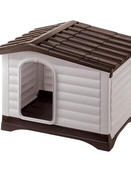 Ferplast Kunststoffhundehütte Dogvilla - Größe 110: B 111 x T 84 x H 79 cm