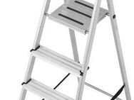 KRAUSE Stehleiter Safety, Aluminium, 1x5 Stufen, Arbeitshöhe ca. 305 cm