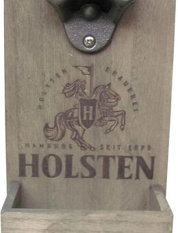Holsten Brauerei - Wandflaschenöffner - 28 x 12 x 7 cm - aus Holz - Doberschütz