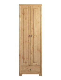 Home affaire Garderobenschrank Gotland, Drehtürenschrank, Garderobe aus massiver Kiefer, FSC®-zertifiziert, Höhe 193 cm