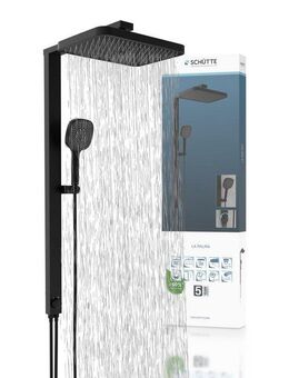 Schütte Brausegarnitur LA PALMA, Höhe 105 cm, 3 Strahlart(en), Komplett-Set, Regendusche, mit Antikalk-Beschichtung, wassersparend