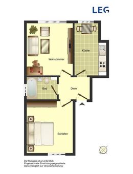 2-Zimmer-Wohnung in Bergkamen Nordberg - Bergkamen
