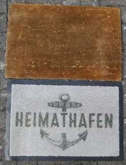 Fußmatte Heimathafen +Türmatte Kokosfaser 2 Fußabtreter 60x40 cm - Flensburg