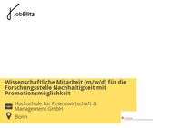 Wissenschaftliche Mitarbeit (m/w/d) für die Forschungsstelle Nachhaltigkeit mit Promotionsmöglichkeit - Bonn