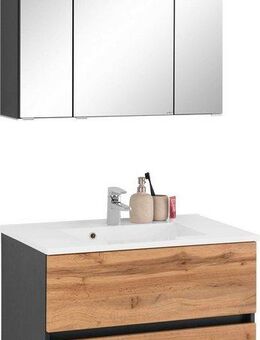 welltime Badmöbel-Set Lucca, (2-St), Breite 80 cm, mit direkter LED-Beleuchtung