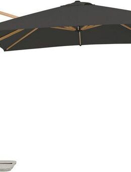 Schneider Schirme Ampelschirm Rhodos Twist Woody, LxB: 300x300 cm, mit Schutzhülle und Schirmständer, ohne Wegeplatten