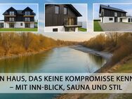 Moderne Luxus-Doppelhaushälfte mit Inn-Blick, Sauna, drei Balkonen & hochwertigem Keller – Wohnen in Bestlage von Mühldorf mit www.PEGASUS24.com - Mühldorf (Inn)