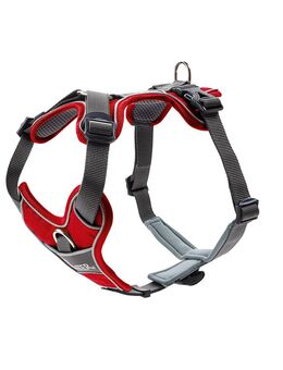 HUNTER Geschirr Divo, rot/grau - Größe L: 72-100 cm Brustumfang