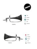 AUSSENSPIEGEL SET LINKS UND RECHTS CHROM VW KÄFER BEETLE 1967- 98 in 44319