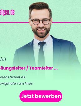 Abteilungsleiter / Teamleiter - Bedientheke (m/w/d) - Ludwigshafen (Rhein)
