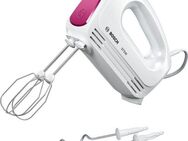 BOSCH Handmixer CleverMixx MFQ2210P, Edelst. Rührbesen/Knethaken, 4 Stufen, weiß/pink, 375 W, Turbotaste, ergonomischer Griff, Auswurftaste, Made in Europe