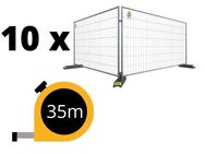 Paket: 10 x Bauzaun mit Füßen & Schellen - Vechelde