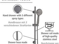 WENKO Brausegarnitur Young, Duschstange inkl. Halter, Handbrause und Duschschlauch