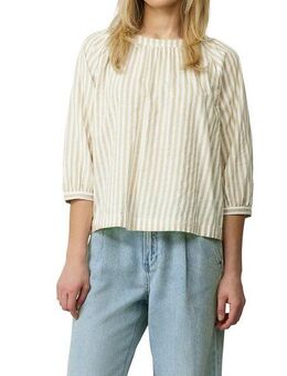 s.Oliver Schlupfbluse mit Streifen-Muster und großer Schleife am Rücken