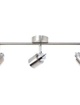 Brilliant Deckenstrahler Andres, ohne Leuchtmittel, Spotrohr 3flg nickel/chrom