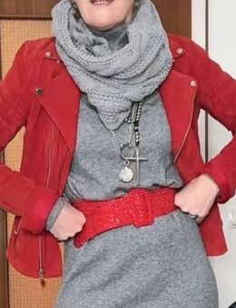 Wildleder Jacke im Bikerstil (Gr. 42) - Groß Rönnau