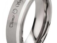 Damenring Titanring DT079 Silber gratis Gravur - Aholming