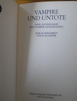 Vampire und Untote,K.B.Leder Hrsg.,Kossodo Verlag,1968 - Linnich