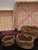 4 Allzweckkorbwaren aus Naturmaterialien in verschiedenen Größen in 22457