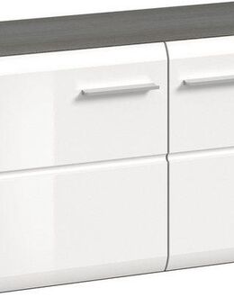 INOSIGN Sitzbank Rumba, Breite 80cm, Hochglanz Front, 2 Türen, 2 Einlegeböden, 4 Fächer, Schuhbank, Schuhschrank, Flurbank, Flurmöbel