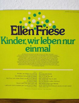 Ellen Friese-Kinder,wir leben nur einmal-Vinyl-LP,BASF,Rar ! - Linnich