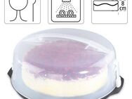 Xavax Kuchentransportbox Kuchentransportbox, Kuchenbox mit Haube, Partybutler - rund, Kunststoff, (2-tlg), Ø 31,5 cm, Höhe 14 cm