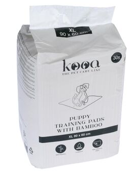 kooa Trainingsunterlage mit Bambus für Hundewelpen - X-Large: L 90 x B 60 cm, 30 Stück