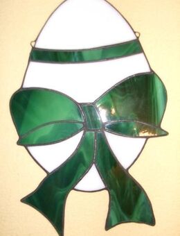 Fensterbild aus Tiffanyglas Osterei - Krefeld