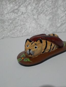 Katze im Flip Flop aus Holz 12 cm Handarbeit - Rödermark Zentrum
