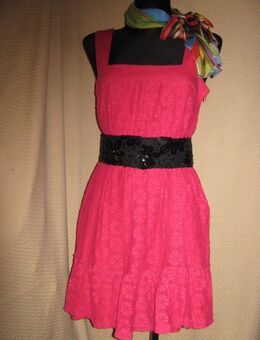 Rockabilly * A-Linie * Baby Doll- Style * Lace- Spitzen * Träger * Mini- Kleid "H&M" Gr. 36- 38/ S * rot * - Riedlingen